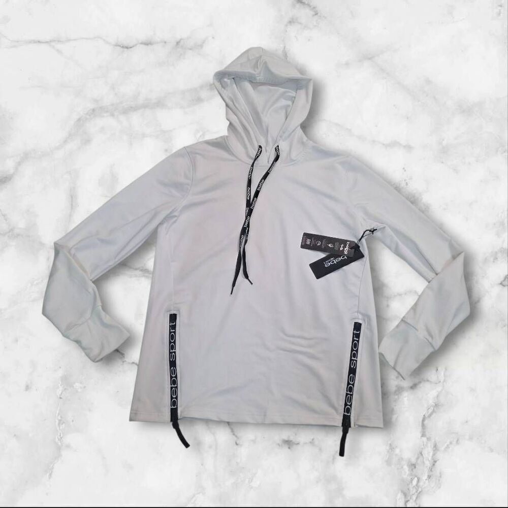 Bebe Sport White Hoodie Size Small